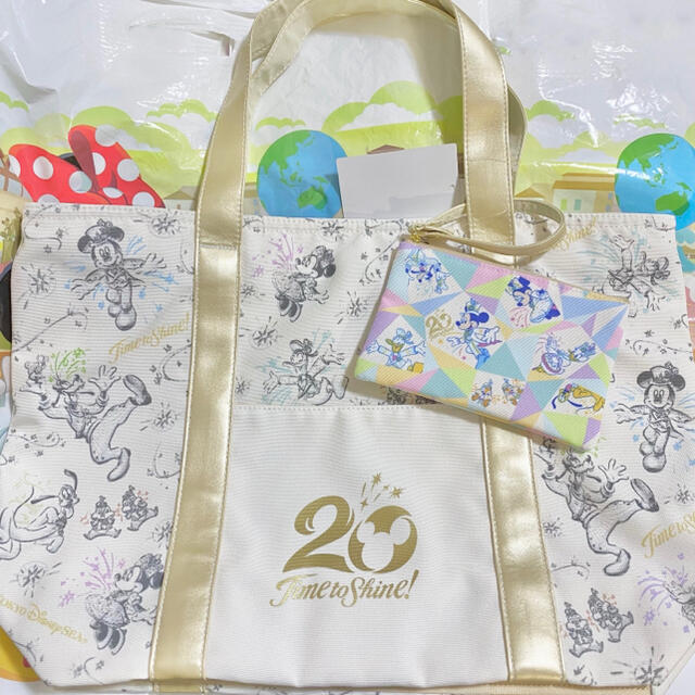 ディズニーシー 20周年 タイムトゥシャイン トートバッグ 匿名配送