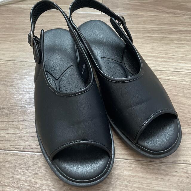 パンジーオフィスサンダル LL（25cm）黒 レディースの靴/シューズ(サンダル)の商品写真