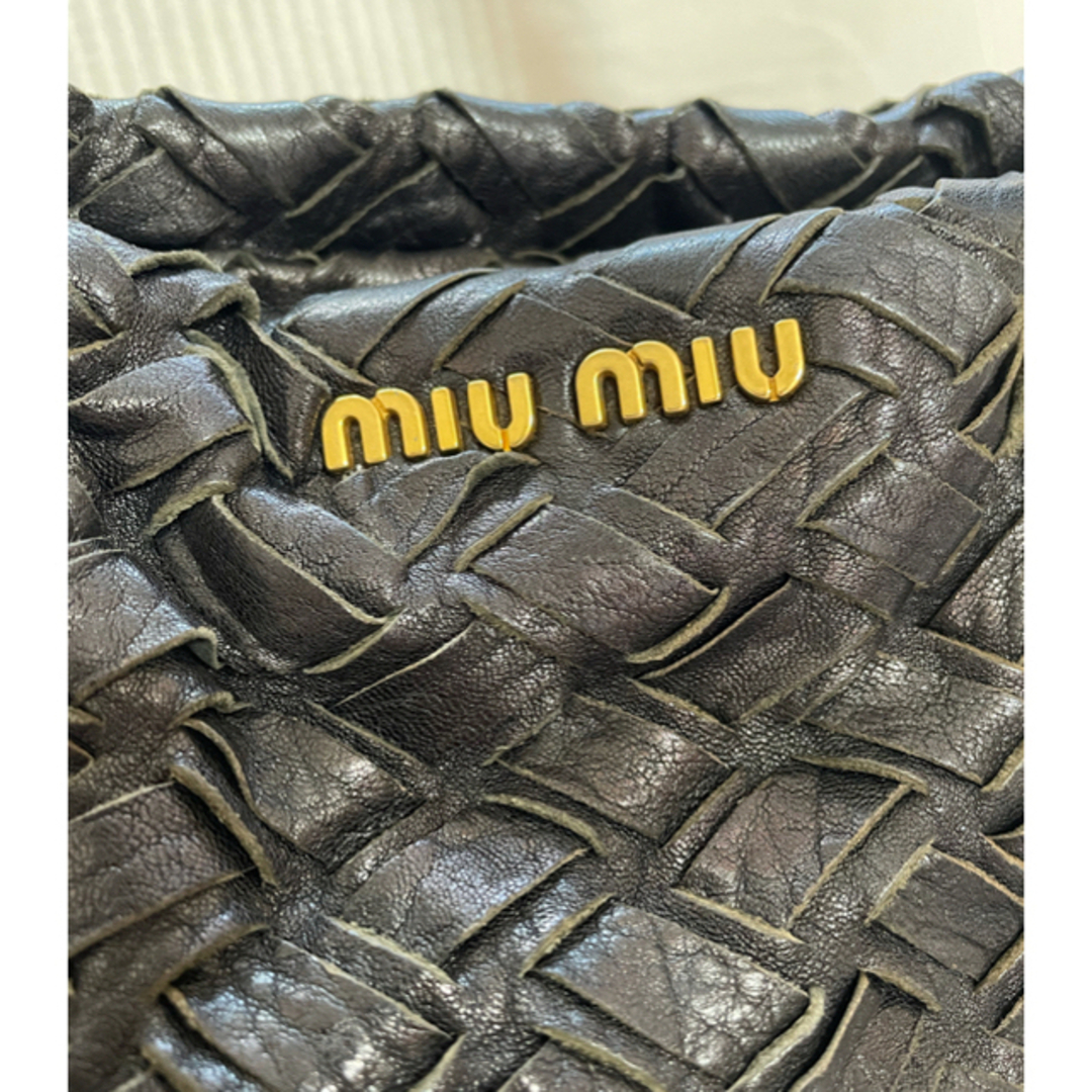 miu miu ミュウミュウ　レザー　ハンドバッグ　保管袋付