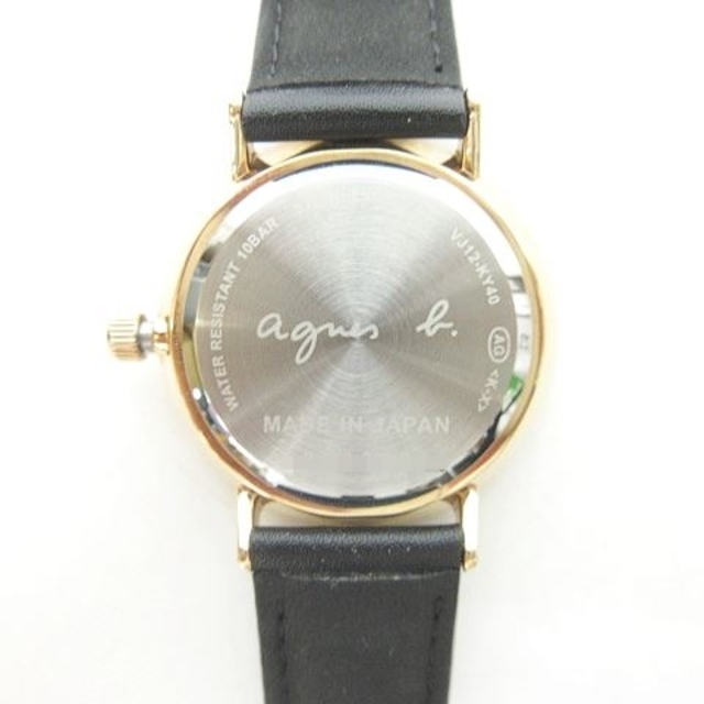 agnes b.(アニエスベー)のアニエスベー  美品  腕時計 クォーツ  文字盤黒   VJ12-KY40  レディースのファッション小物(腕時計)の商品写真