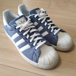 アディダス(adidas)のadidas スーパースター デニム ブルー 27cm(スニーカー)