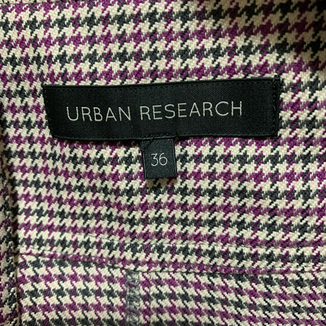 URBAN RESEARCH(アーバンリサーチ)の【アーバンリサーチ】フロントZIPサス付スカート 千鳥格子チェック柄 レッド レディースのスカート(ロングスカート)の商品写真