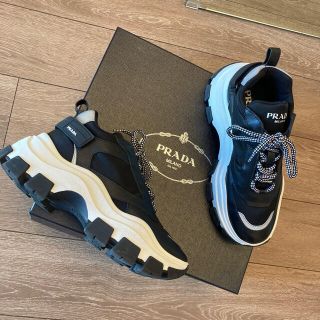 Prada プラダ pegasus UK7 ダッドスニーカー 厚底 ヒール