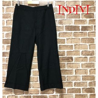 インディヴィ(INDIVI)の❤️INDIVI インディヴィ❤️ ワイドパンツ 黒 〈40〉 レディース(カジュアルパンツ)