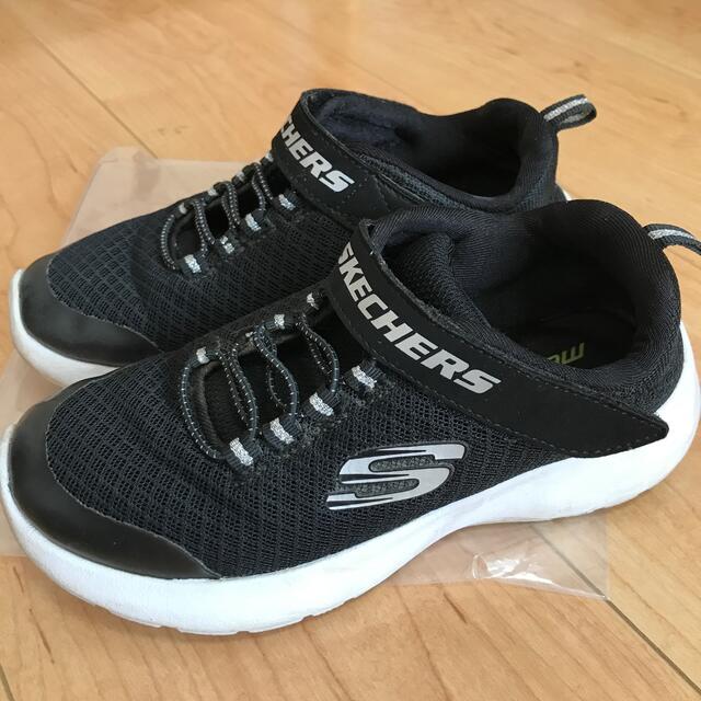 SKECHERS(スケッチャーズ)のスケッチャーズ スニーカー 靴 ブラック 19㎝ キッズ/ベビー/マタニティのキッズ靴/シューズ(15cm~)(スニーカー)の商品写真