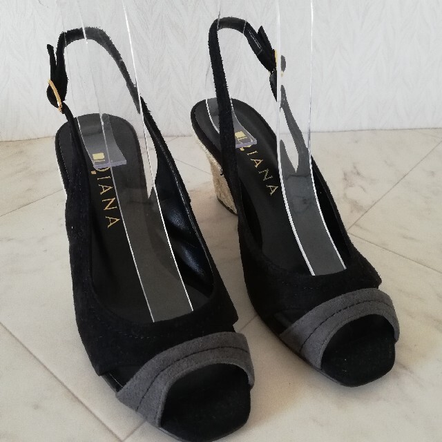 DIANA(ダイアナ)のDIANA ダイアナ スエード ジュート巻き ウェッジサンダル 23cm レディースの靴/シューズ(サンダル)の商品写真