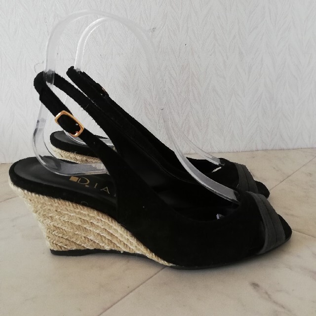 DIANA(ダイアナ)のDIANA ダイアナ スエード ジュート巻き ウェッジサンダル 23cm レディースの靴/シューズ(サンダル)の商品写真