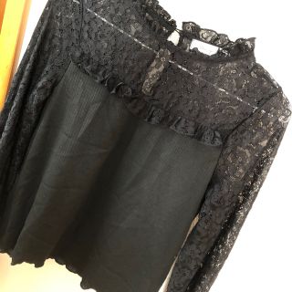 アベイル(Avail)のレース BLACK(カットソー(長袖/七分))