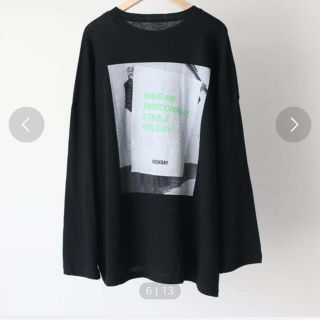 CANALJEAN viajバックプリントTシャツ黒(Tシャツ(長袖/七分))