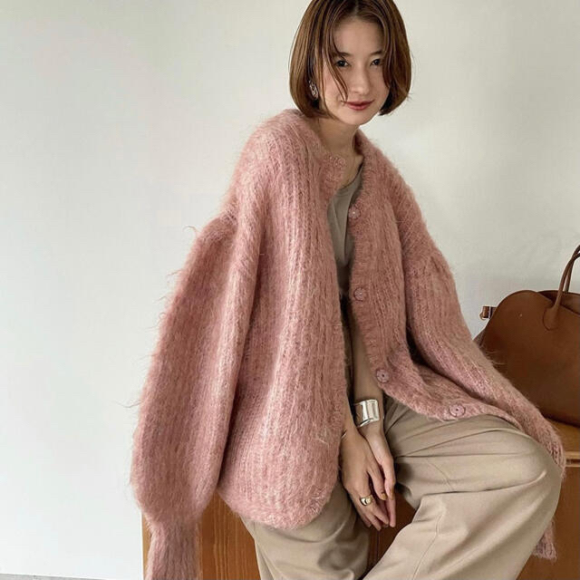 clane クラネ COLOR MOHAIR SHAGGY CARDIGAN