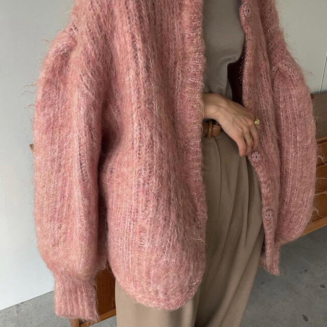 clane クラネ COLOR MOHAIR SHAGGY CARDIGAN