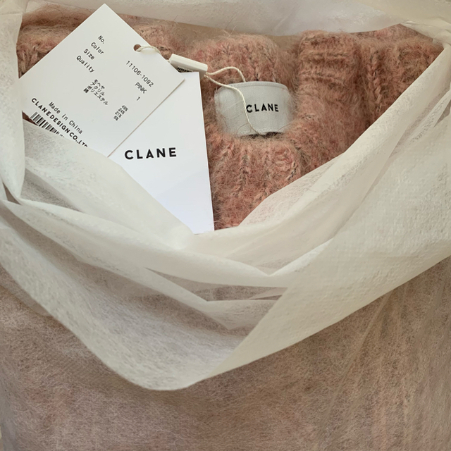 clane クラネ COLOR MOHAIR SHAGGY CARDIGAN