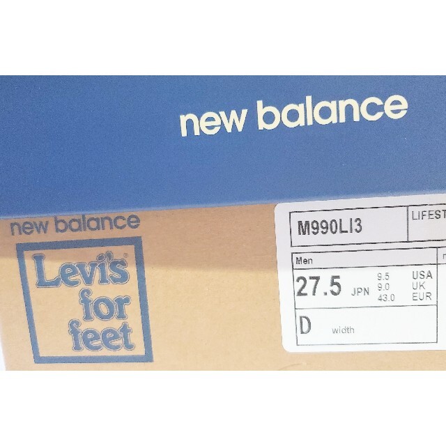 27.5cm【新品】M990LI3 LEVI'S® new balance メンズの靴/シューズ(スニーカー)の商品写真