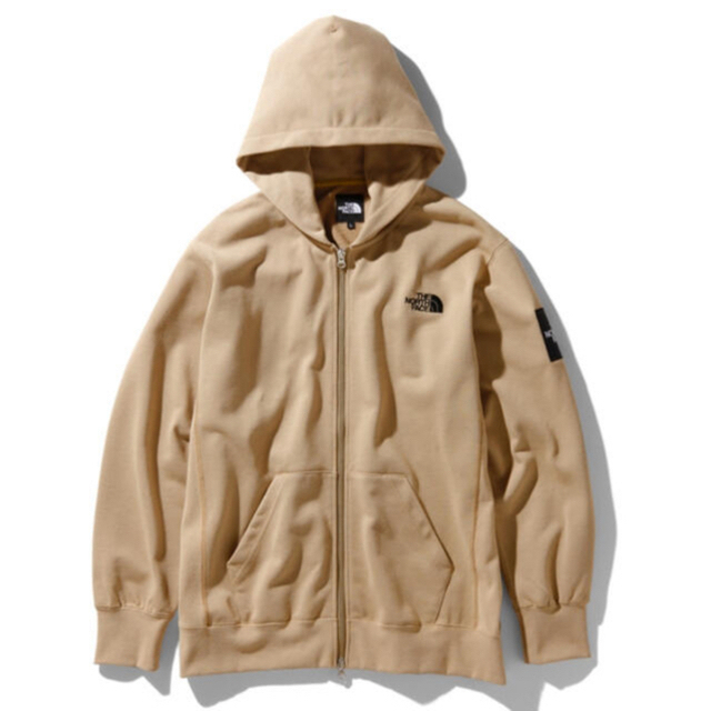 THE NORTH FACE(ザノースフェイス)の【期間限定出品】ノースフェイス スクエアロゴ フルジップパーカー ツイルベージュ メンズのトップス(パーカー)の商品写真