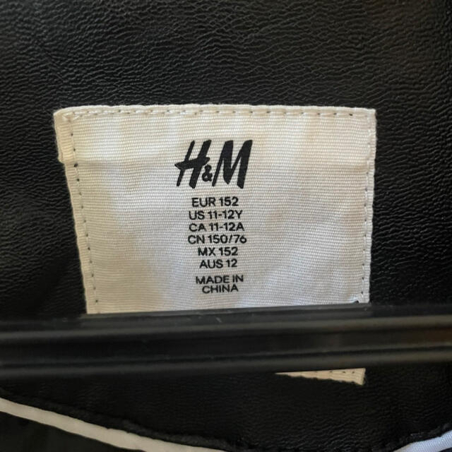 H&M(エイチアンドエム)のH&M  ライダース合皮ジャケット キッズ/ベビー/マタニティのキッズ服女の子用(90cm~)(ジャケット/上着)の商品写真