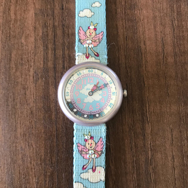 swatch(スウォッチ)のSwatch  女の子用ブルー★エンジェルラインストーン付き キッズ/ベビー/マタニティのこども用ファッション小物(腕時計)の商品写真