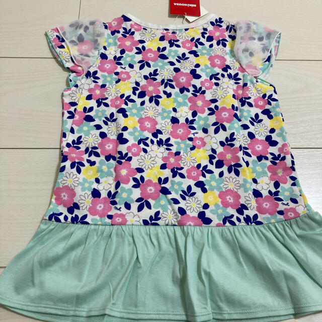 mikihouse(ミキハウス)のミキハウス　Tシャツ　花柄　新品未使用 キッズ/ベビー/マタニティのキッズ服女の子用(90cm~)(Tシャツ/カットソー)の商品写真