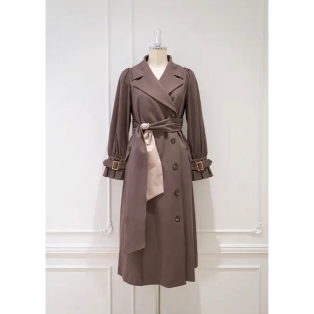 herlipto belted dress trench coat cocoa