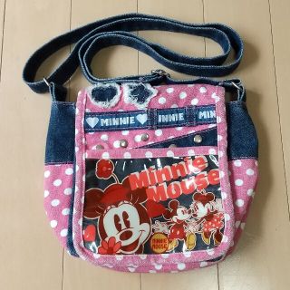 ディズニー(Disney)のMとKのママ様専用 ミニーちゃん デニムショルダーバッグ ポシェット(ポシェット)