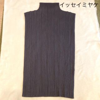 プリーツプリーズイッセイミヤケ(PLEATS PLEASE ISSEY MIYAKE)の【極美品】イッセイミヤケ　ハイネック　ノースリーブブラウス(シャツ/ブラウス(半袖/袖なし))