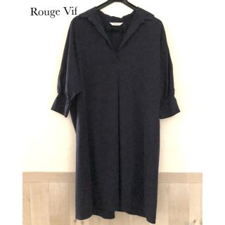 ルージュヴィフ(Rouge vif)の【Rouge Vif】スキッパーシャツ ワンピース navy(シャツ/ブラウス(長袖/七分))