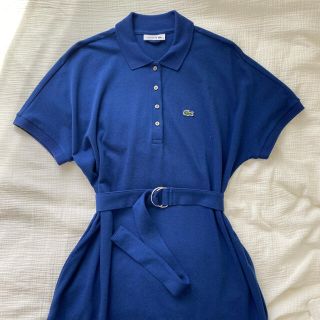 ラコステ(LACOSTE)の【未使用】ラコステ　キモノスリーブワイドポロシャツドレス(ひざ丈ワンピース)