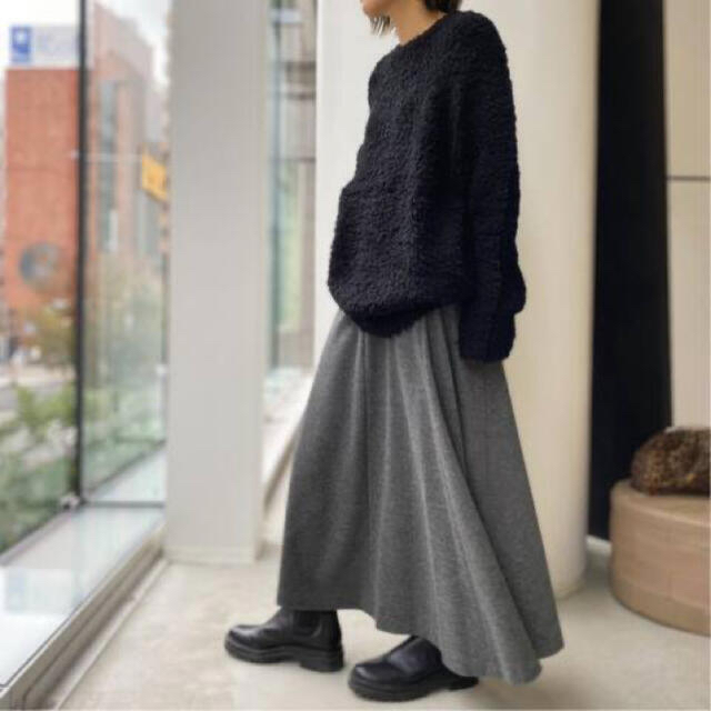 L'Appartement DEUXIEME CLASSE(アパルトモンドゥーズィエムクラス)のL'Appartement  Wool Asymmetry Skirt レディースのスカート(ロングスカート)の商品写真