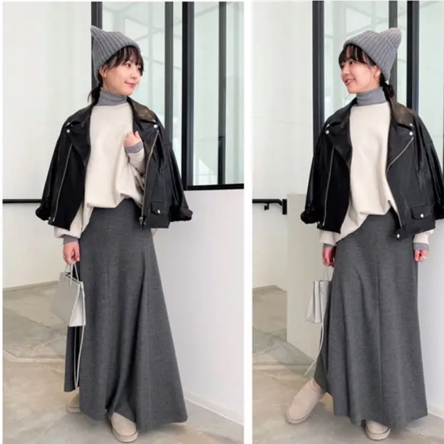L'Appartement  Wool Asymmetry Skirt