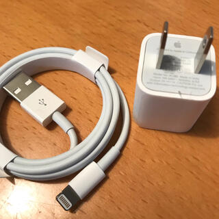 アップル(Apple)のApple純正 usb電源アダプタ Lightningケーブル　セット(その他)