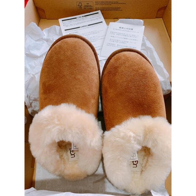 UGGスリッポン　キャス　ブラック×シルバー　23.5cm