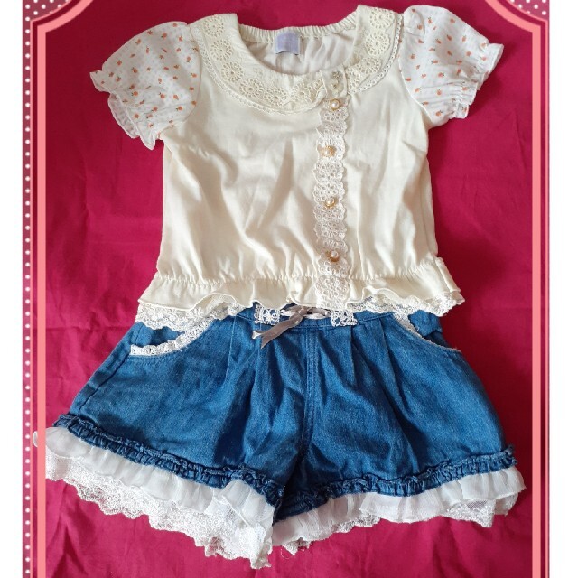 axes femme(アクシーズファム)のアクシーズファム　110センチ　上下セット キッズ/ベビー/マタニティのキッズ服女の子用(90cm~)(その他)の商品写真