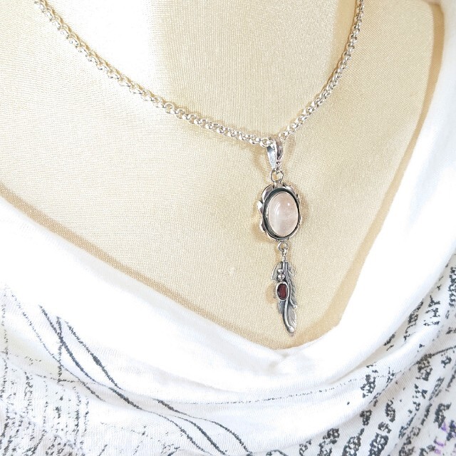 国産高評価 3758 SILVER925 ローズクォーツ&ガーネット フェザートップ シルバの通販 by silver925mimi's shop|ラクマ セール通販