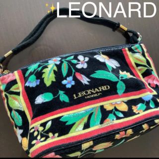 レオナール(LEONARD)の【美品)レオナールバック❤️レオナール   LEONARD 花柄　ハンドバック(ハンドバッグ)