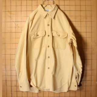 ウールリッチ(WOOLRICH)の70s 80s USA製ウールリッチアウトドアシャモアシャツL イエローaw48(シャツ)