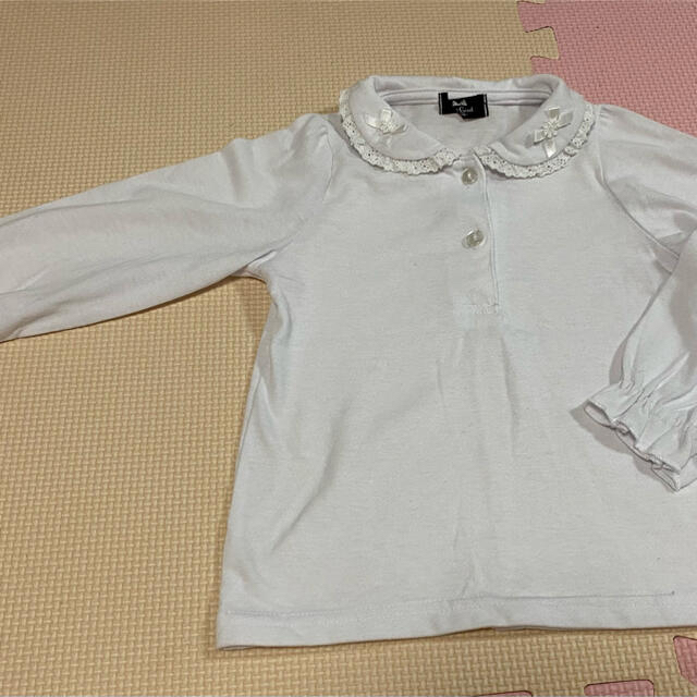 白い丸襟ブラウス 100 キッズ/ベビー/マタニティのキッズ服女の子用(90cm~)(ブラウス)の商品写真