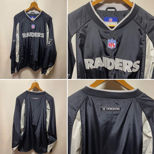 Reebok(リーボック)のNFL  LV RAIDERS   チーム•ジャケット  Size M メンズのジャケット/アウター(ナイロンジャケット)の商品写真