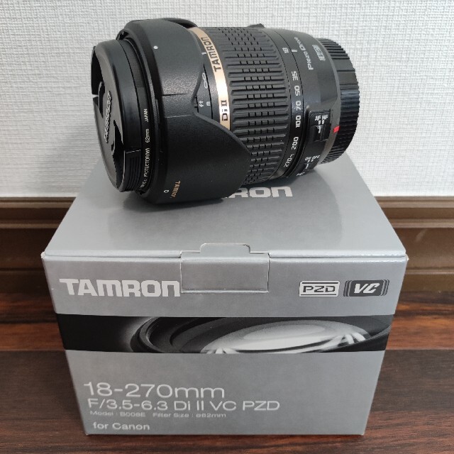 TAMRON(タムロン)の広角〜望遠 TAMRON 18-270mm B008E（キャノン用） スマホ/家電/カメラのカメラ(レンズ(ズーム))の商品写真