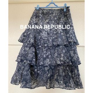 バナナリパブリック(Banana Republic)のBANANA REPUBLIC シフォンスカート(ひざ丈スカート)