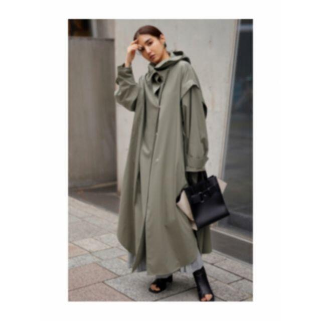 フーディータックロングコート カーキ 1 - www.elpatio-bonn.com