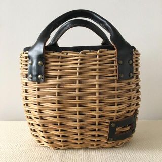 ebagos 紅籐　ブライドルレザー　バッグ(かごバッグ/ストローバッグ)