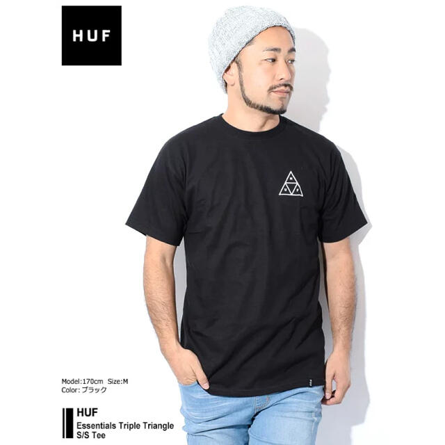 HUF(ハフ)のHUF ハフ スケボー Tシャツ TRIPLE TRIANGLE バックプリント メンズのトップス(Tシャツ/カットソー(半袖/袖なし))の商品写真