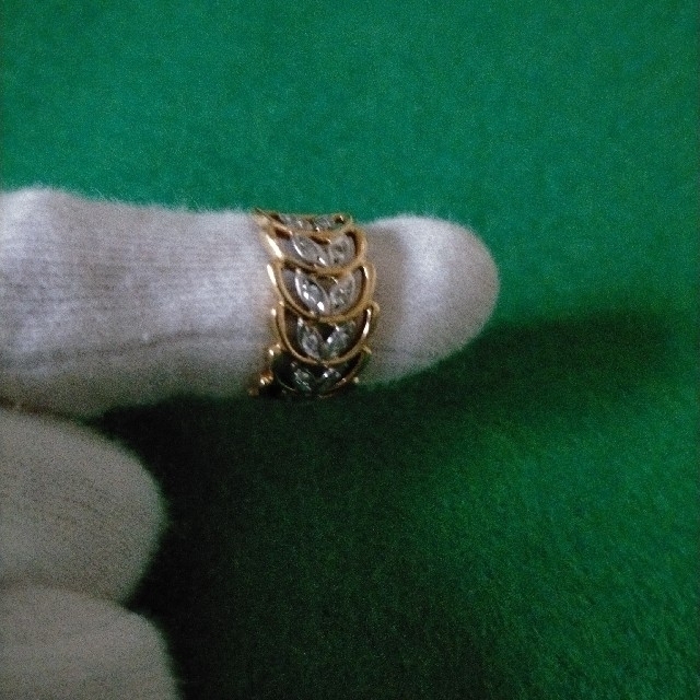 ダイヤモンド付きk18 リング レディースのアクセサリー(リング(指輪))の商品写真