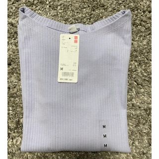 ユニクロ(UNIQLO)のUNIQLO リブボートネックT 長袖 (カットソー(長袖/七分))