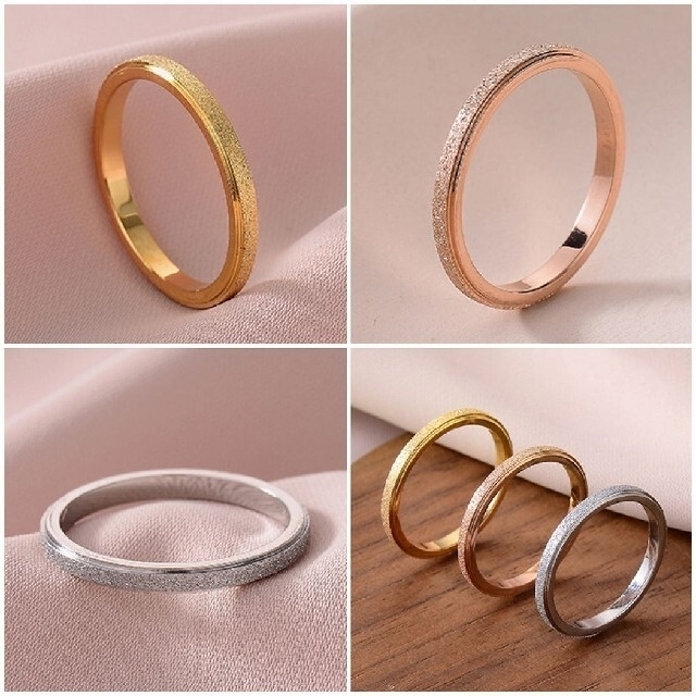 369★キラキラ‼︎チタンステンレスリング指輪 レディースのアクセサリー(リング(指輪))の商品写真