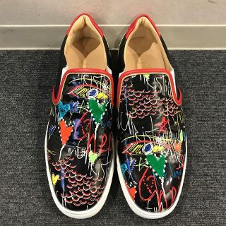 クリスチャンルブタン(Christian Louboutin)のクリスチャンルブタン スリッポン シューズ エナメル (90020384)(スリッポン/モカシン)