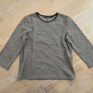 ザラ(ZARA)のZARA チェック 秋 七分袖カットソー(カットソー(長袖/七分))