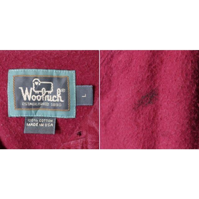 WOOLRICH(ウールリッチ)の70s 80s USA製ウールリッチアウトドアシャモアシャツLボルドー赤aw50 メンズのトップス(シャツ)の商品写真