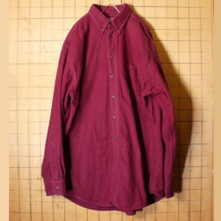 ウールリッチ(WOOLRICH)の70s 80s USA製ウールリッチアウトドアシャモアシャツLボルドー赤aw50(シャツ)