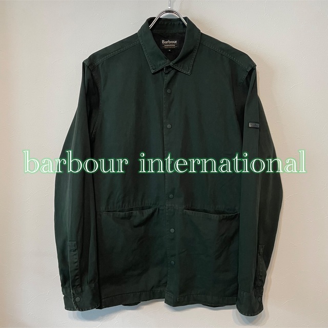 Barbour international シャツジャケット M〜L グリーン