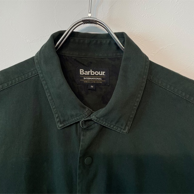 Barbour international シャツジャケット M〜L グリーン